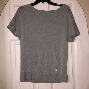 Gray workout shirt